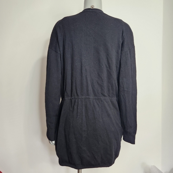 Aritzia Babaton Black Cotton Open Front Wrap Cardigan Size S - Picture 7 of 12